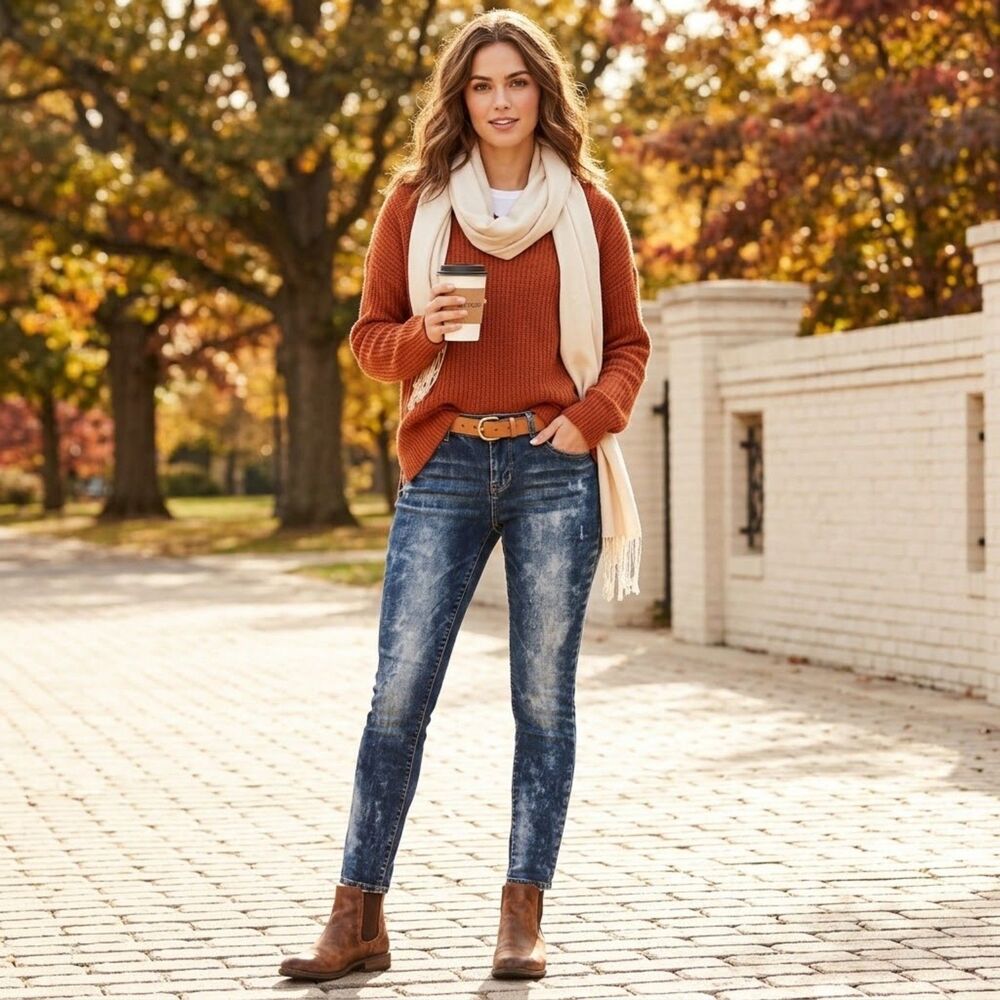 Maurices Retro-Revival: The Marble Acid Wash 90 Skinny Denim Jeans Y2K Revival M